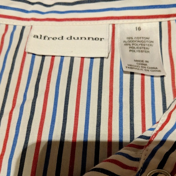 Alfred Dunner patriotic button down shirt size16 - Picture 3 of 4